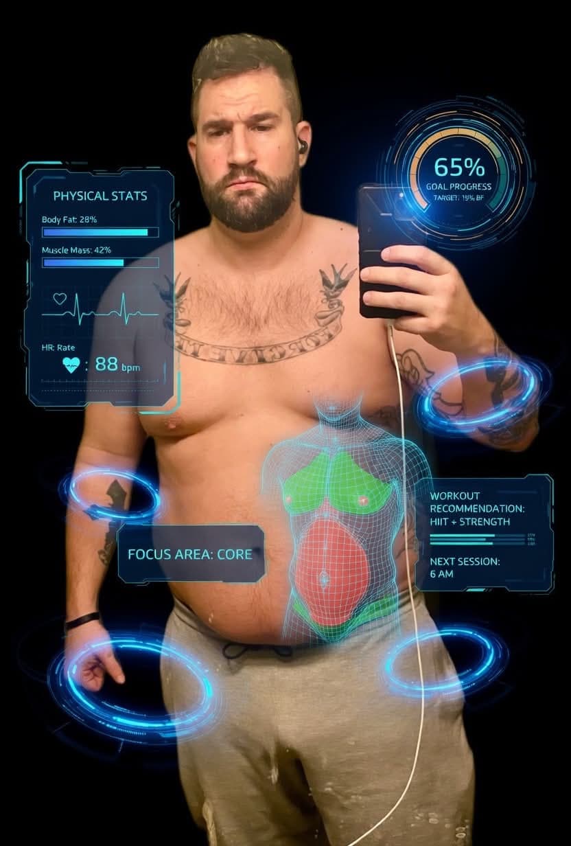 Jake before — 308 lbs — Jarvis body scan